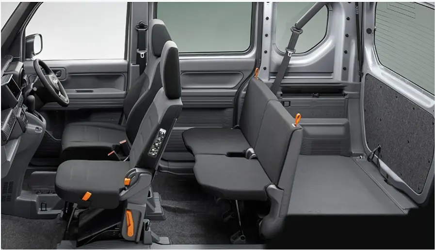 N-VANの助手席と後部座席は簡素な作りため長距離の移動には適さない